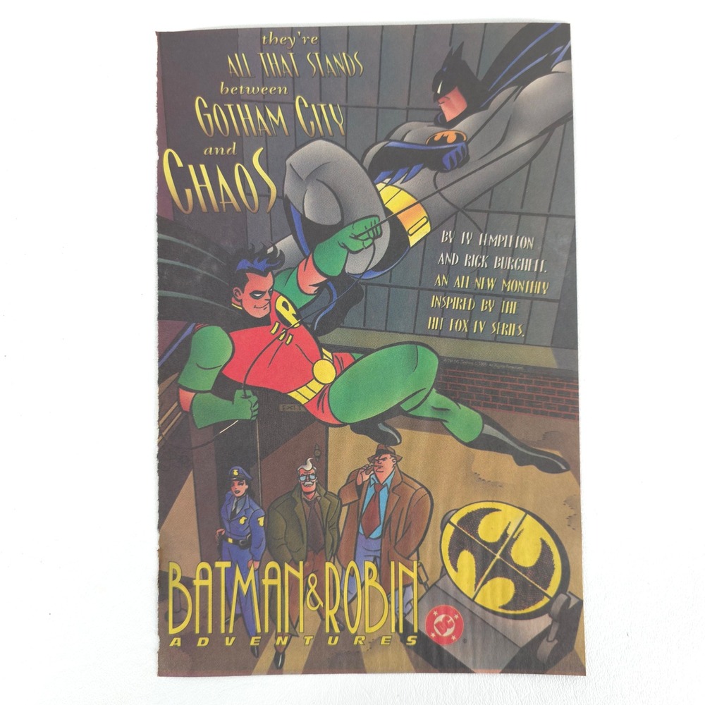 Batman and Robin Adventures Print Ad DC Comics Animated Style 1990s Promotional